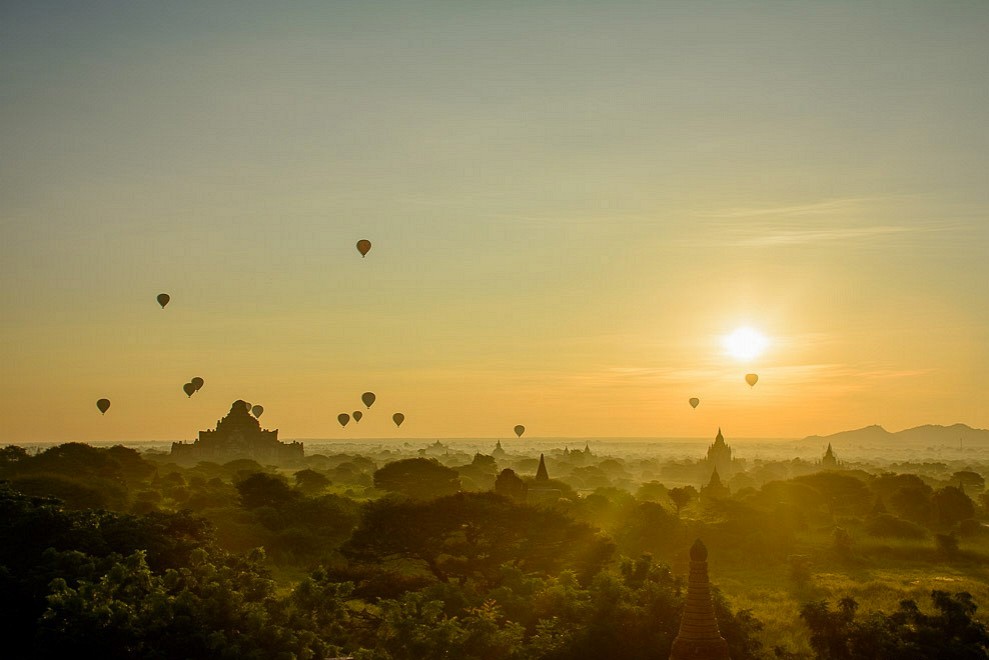 Bagan Sunrise and Sunset